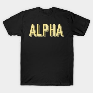 Alpha Sunshine Letter T-Shirt